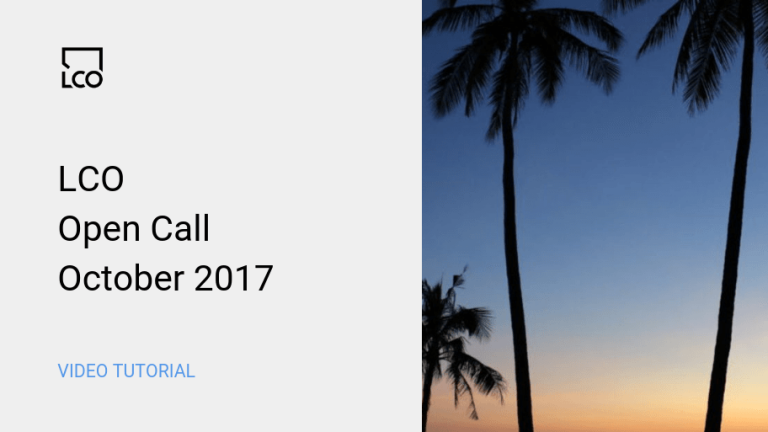 LCO Open Call October 2017