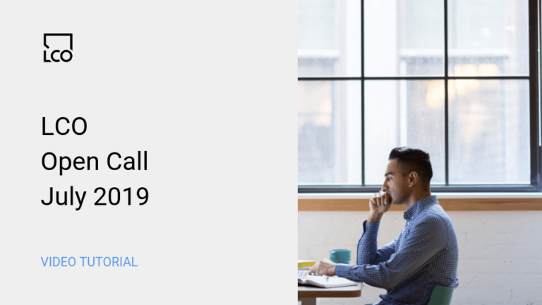LCO open call july 2019